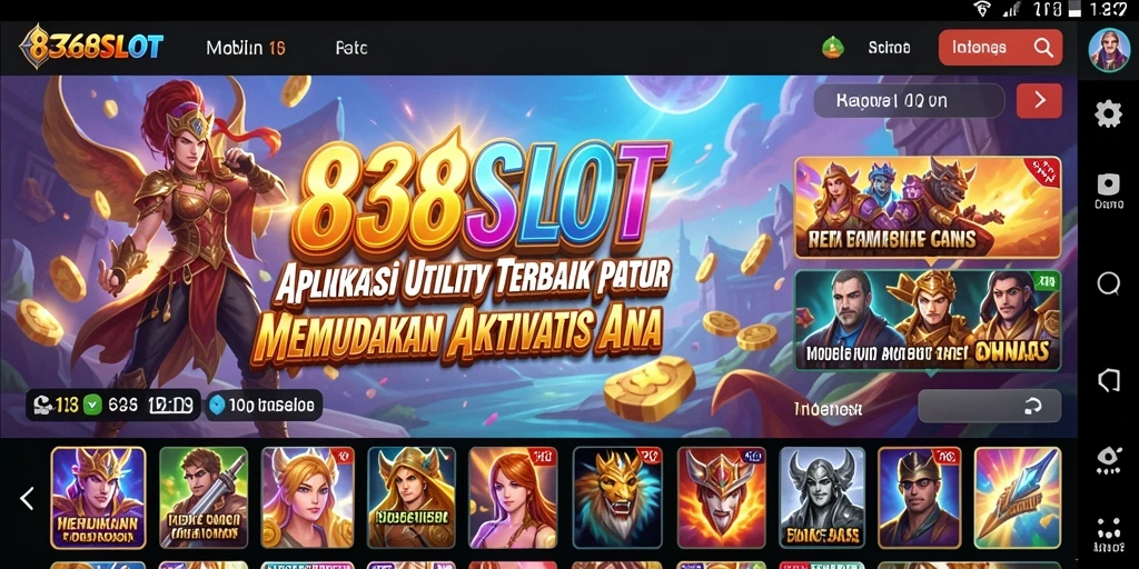 Tampilan antarmuka utama 8368SLOT yang sederhana dan fungsional.