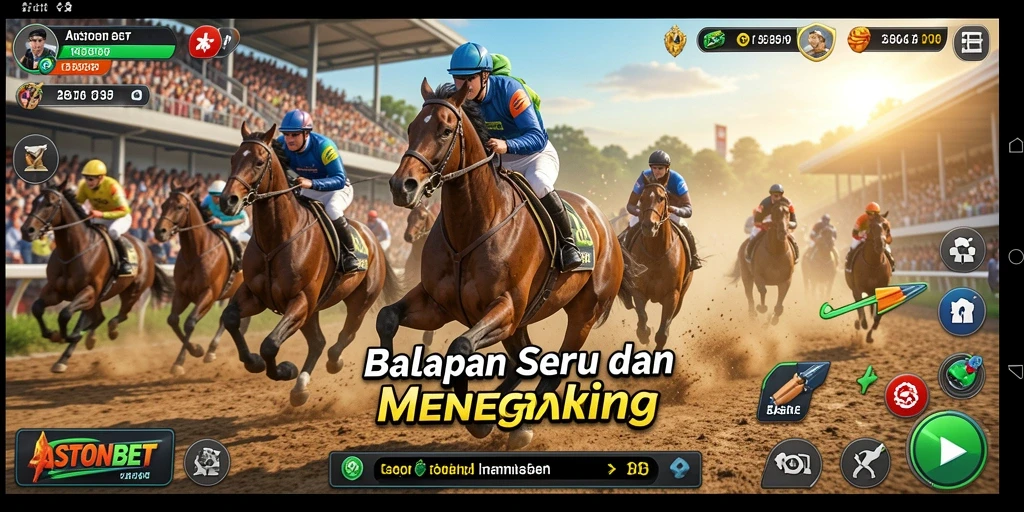 Tampilan gameplay seru dalam balapan di ASTONBET.