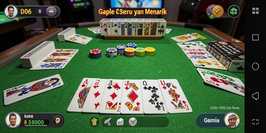 Tampilan gameplay D06 yang menarik dalam permainan Gaple.