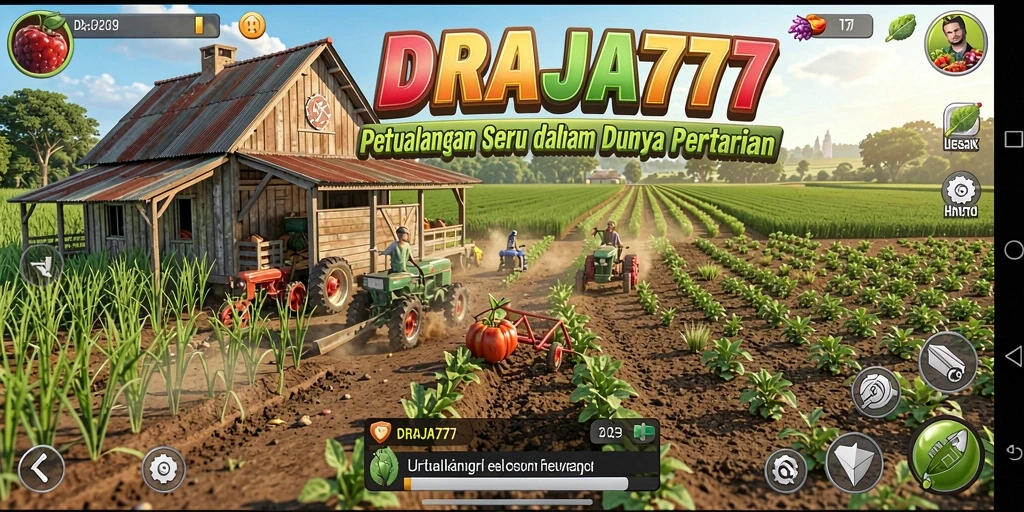 Tampilan gameplay DRAJA777 yang seru dan interaktif dalam dunia pertanian.