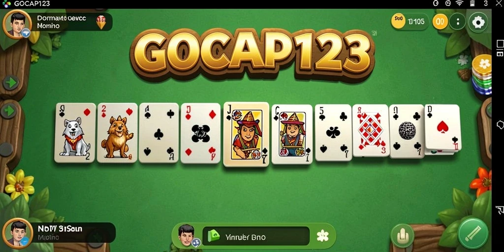 Screenshot gameplay GOCAP123 yang menampilkan aksi domino yang seru.