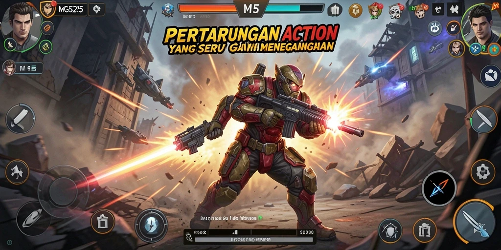 Tangkapan layar gameplay MG525 yang menampilkan aksi mendebarkan.