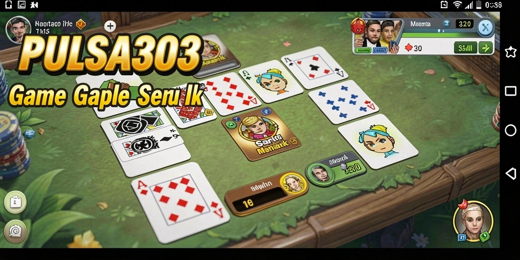 Tampilan gameplay menarik dari PULSA303 dengan suasana Gaple yang seru.