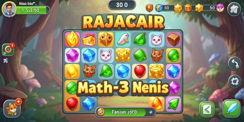 Tampilan gameplay RAJACAIR dengan elemen Match-3 yang seru.