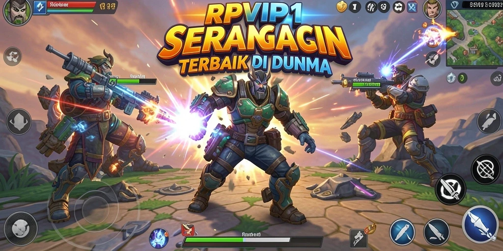 Gameplay seru dan menegangkan di RPVIP1 saat melawan musuh.