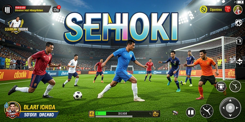 Screenshot gameplay SEHOKI dengan aksi olahraga yang mendebarkan.