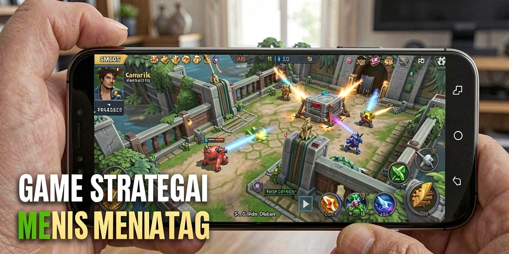 Tangkapan layar SM605 menunjukkan aksi strategi yang mendebarkan dan interaksi pemain.