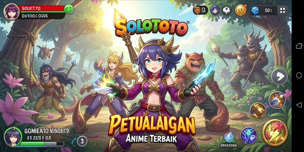 Tampilan menarik dari gameplay SOLOTOTO dengan karakter Anime.
