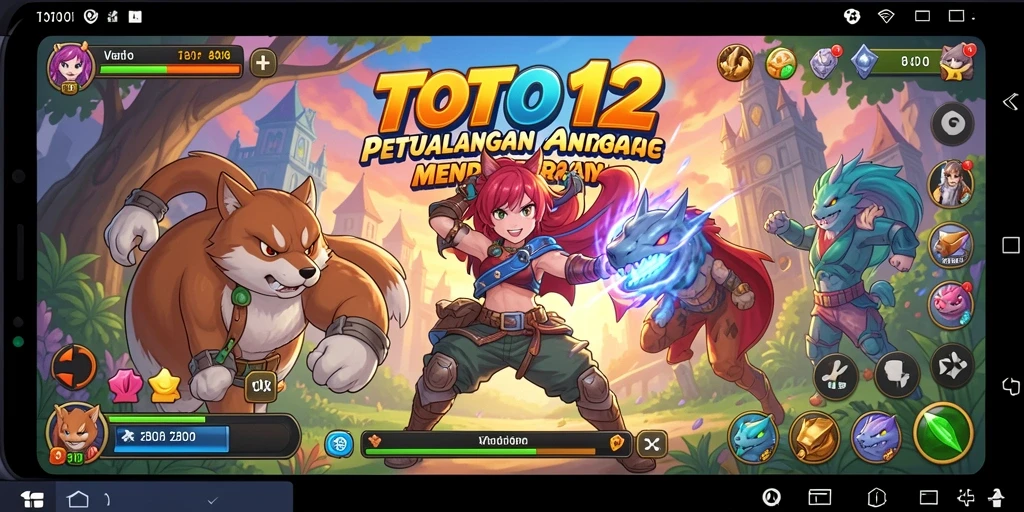 Screenshot gameplay TOTO12 yang menampilkan pertarungan seru karakter anime.